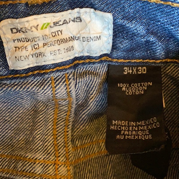 DKNY DENIM BLUE JEANS 2000s DKNY UNISEX DISTRESSED DENIM BLUE JEANS ⭐️⭐️⭐️⭐️⭐️ - Picture 4 of 13